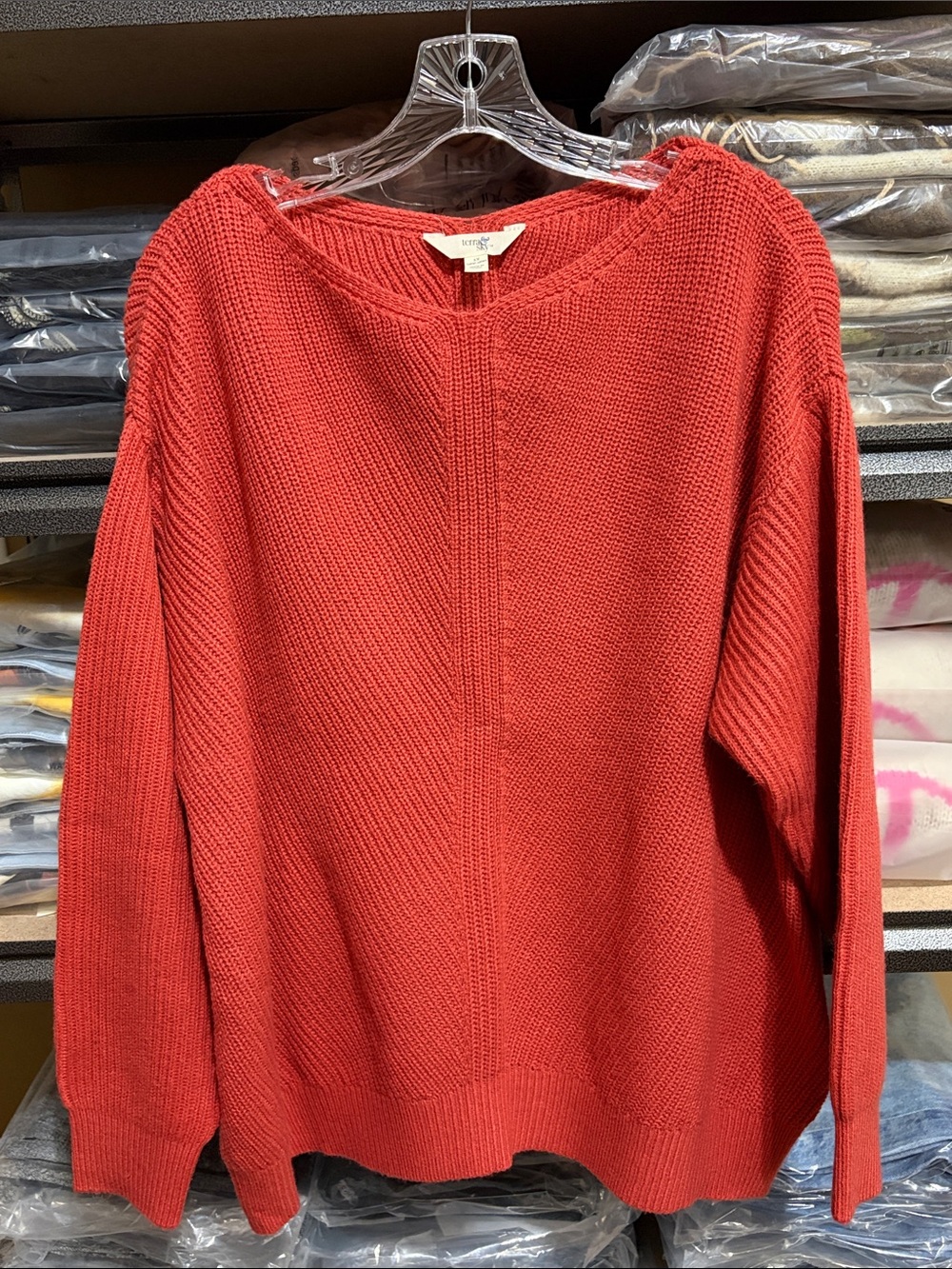 Burnt Orange Knit Sweater